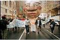 Image of Art and Revolution’s Giant Liberation Puppet at WTO protest, Seattle, November 30, 1999