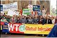 Image of Labor union members marching at WTO protest, Seattle, November 30, 1999