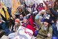 Image of WTO protesters blocking downtown intersection, Seattle, November 30, 1999