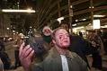 Image of WTO protester with bloodied face, Seattle, November 30, 1999