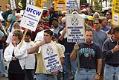 Image of Dockworkers rally in support of their union, Seattle, September 18, 2002