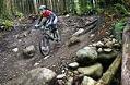 Image of Kevin Myette testing a REI mountain bike at Tiger Mountain, Issaquah, October 11, 2002