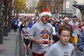 Image of Participants running in the Jingle Bell Run fundraiser, Seattle, December 8, 2002