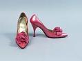 Image of Pair of Julianelli high-heel shoes in original box, ca. 1960-1965