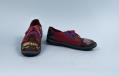 Image of Painted oxford shoes worn by Phil Webber, ca. 1992