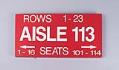 Image of Seating sign from the Kingdome arena, ca. 1980-1999