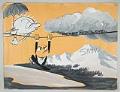 Image of Weather cartoon painting done by Bob Hale, ca. 1960s