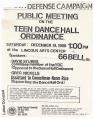 Image of Handbill for a meeting on the Teen Dance Ordinance, Seattle, December 13, 1986