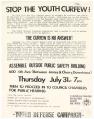 Image of Handbill for rally protesting proposed youth curfew, Seattle, July 21, 1986