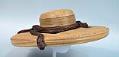 Image of Straw hat with snake, made by Wayne Wichern, ca. 1989-1991