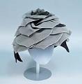 Image of Gray petal hat, made by Wayne Wichern, ca. 1990-1999