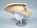 Image of Straw hat with frog closure, made by Wayne Wichern, ca. 1990-1999