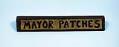 Image of Wooden nameplate, for J.P. Patches, 