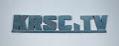Image of Chrome-plated sign for KRSC TV, first television station in Seattle, established in 1948