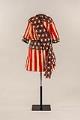 Image of American flag dress, worn by Edna Elizabeth Morrison as Miss Liberty at the AYPE, 1909