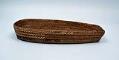 Image of Salish cradle basket made from cedar root and cedar slats, probably Interior Salish, ca. 1900-1930