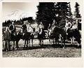 Image of Search and rescue team on horseback, Mount Rainier National Park, July 7, 1931