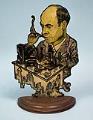 Image of Caricature on wood of Luke May, ca. 1950s