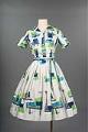 Image of Seattle World's Fair pattern top and skirt, 1962
