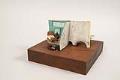 Image of Sculpted ceramic scene depicting a brothel interior and exterior by Lorene Spencer, 1970