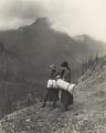 Image of Two women Mountaineers on way to Rockdale showing Denny Mountain and Snoqualmie River, September 7, 1914