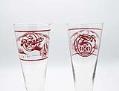 Image of Set of six tall Sick's/Rainier Brewing Company beer glasses, ca. 1939-1943