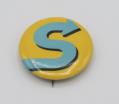 Image of Button pin to promote safe sex, ca. 1990