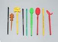 Image of Collection of nine swizzle sticks from various restaurants, hotels, and businesses in the Seattle area, ca. 1930-1970