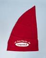 Image of Red felt night cap featuring the Langendorf Bread Company motto, 