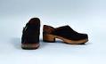 Image of Pair of shoes with wooden soles, made during WWII, ca. 1943-1945