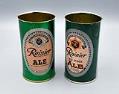 Image of Pair of Rainier Old Stock Ale beer cans from Boeing Wind Tunnel, ca. 1950s