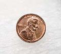 Image of Pin, replica of a tiny penny, ca. 1960s