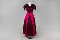 Image of Hot pink and black lace dress, c. 1965-66
