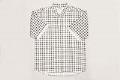 Image of Black and white Shah Safari shirt, reproduction of one used in the film, 