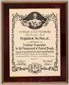 Image of Certificate of Life Membership plaque presented to Benjamin F. McAdoo, Jr. from the National Association for the Advancement of Colored People (NAACP) in 1971