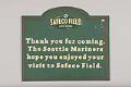 Image of Sign from formerly named Safeco Field extending a 