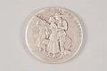 Image of Silver commemorative coin honoring the 100th anniversary of the end of WWI, minted in 2018