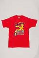 Image of Red Goodwill Games T-shirt with text in Russian, 1990