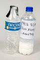 Image of Two plastic bottles of homemade eyewash used during the racial justice protests in Seattle in June, 2020