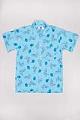 Image of Blue shirt with Century 21 World's Fair print and label, 1962