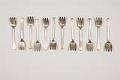 Image of Set of 12 ice cream forks from Frederick & Nelson Department Store, 1917