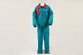 Image of Teal and red Goodwill Games windbreaker jacket, 1990