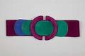 Image of Wide, colorful suede belt, ca. 1992