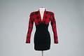 Image of Red plaid and black dress, 1991