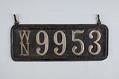 Image of Leather license plate from a Seattle hack, 1911