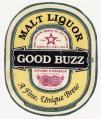 Image of Good Buzz Malt Liquor label from Almost Live! TV show, Seattle, 1991