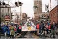 Image of Steelworkers marching to the waterfront, Seattle, December 1, 1999