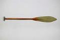 Image of Canoe paddle carved by Emmett Oliver (Swinomish), 1934