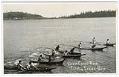 Image of Canoe race, Tulalip Bay, circa 1912