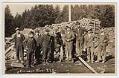 Image of Wood chopping crew, Tulalip Indian School, circa 1912